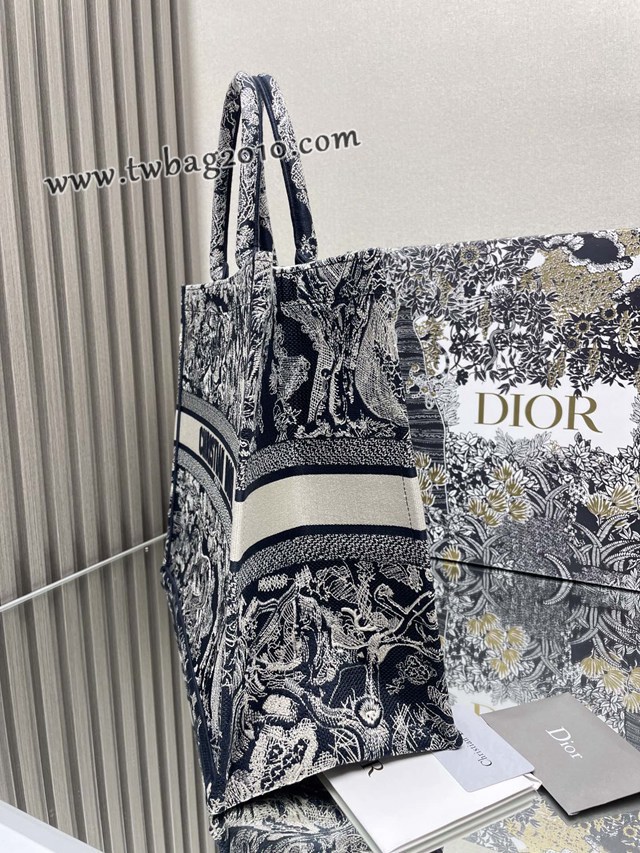 Dior专柜新款TOTE包迪奥高仿原单新蓝虎大号购物袋手提托特包 djfk1375